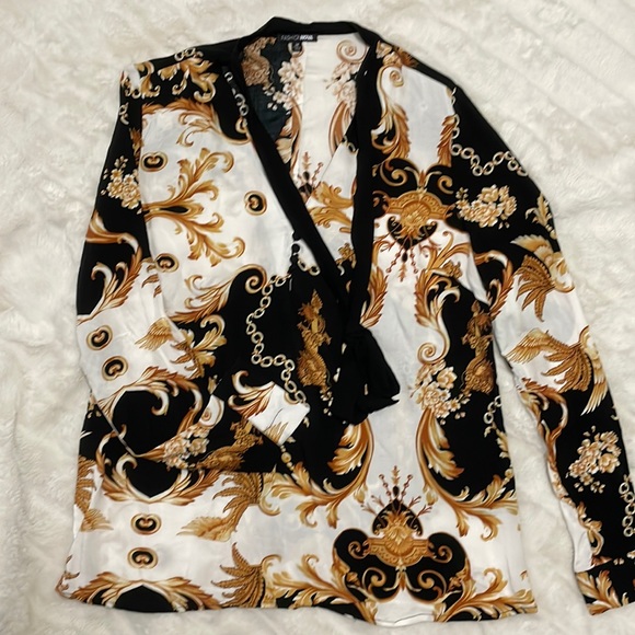 🎉At The Top Of Your Game Blouse - Black/combo 🎉 - Picture 1 of 2